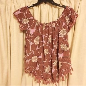 NWT Top Sunkiss raspberry bloom XS